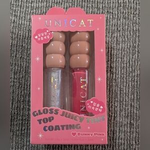 NOB Unicat Gloss Juicy Tint Top Coating In Bunny Pink